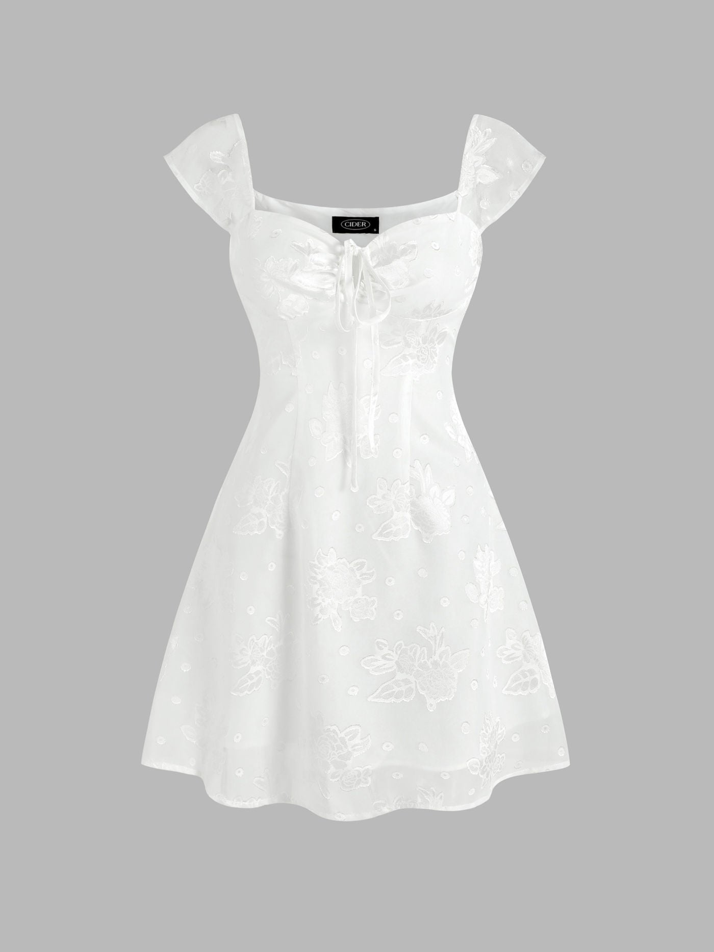 Floral Jacquard Mini Dress